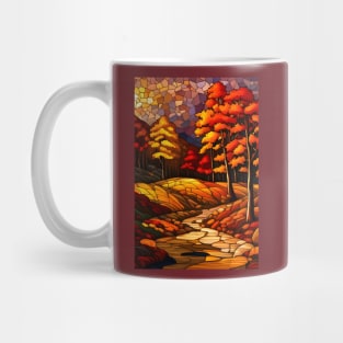 Stained Glass Autumn Foliage Mug